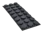 Preview: Rubber Feet flat-round, self-adhesive, black - 24 pcs.