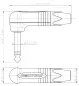 Preview: Neutrik NP2RX - 6,3 mm (1/4") phone plug, right-angle, mono, silver