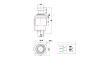 Preview: Fußschalter 3-Pol Wechsler, LED Ring, ROT/BLAU