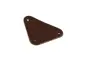 Preview: Cabinet corner Leather dark brown, Set of 4