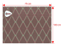 Preview: Grillcloth VOX Style Diamant brown - 100 x 75 cm