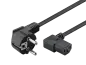 Preview: Power Cord 1,8 m, black, angeled