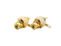 Preview: RCA phono socket gold plated black, PAIR