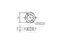 Preview: Mutter für Alpha PCB 16mm Potentiometer M7 x 0,75 - HZ92-7-AF