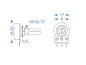 Preview: Potentiometer für Marshall JCM900, 220k lin