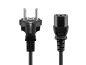 Preview: Netzkabel 1,8 m Kaltgerätestecker, schwarz