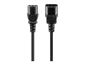 Preview: Kaltgeräte Verlängerungskabel, 2 m, schwarz, (3 x 0,75 mm²)