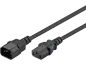 Preview: Kaltgeräte Verlängerungskabel, 2 m, schwarz, (3 x 0,75 mm²)