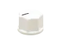 Preview: Knob Classic Small Fluted, white