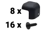 Preview: Set Corners - 2 leg, black incl. Screws