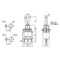 Preview: Miniatur-Kippschalter, 1-pol Wechsler EIN-AUS-EIN