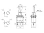 Preview: Mini-Toggle Switch DPDT - 2 postion ON-OFF-ON