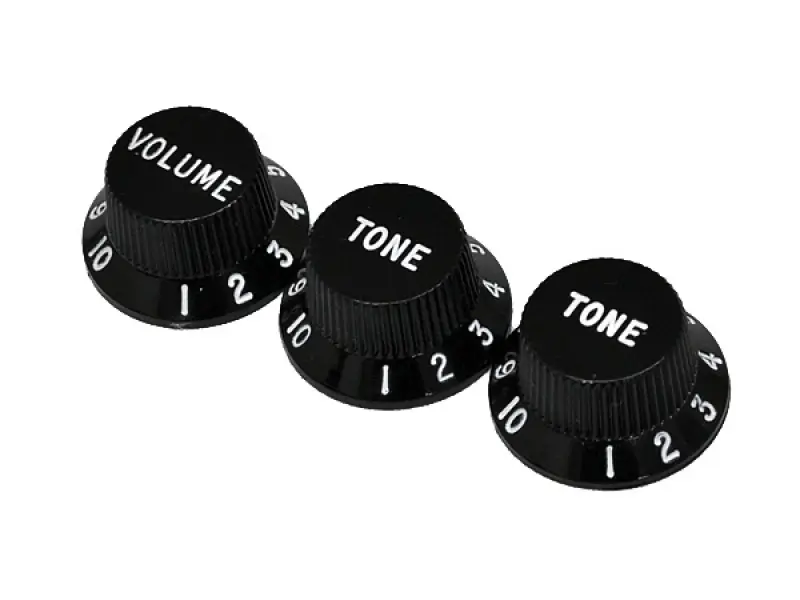 Fender Knobs Strat - 1 x Volume 2 x Tone black