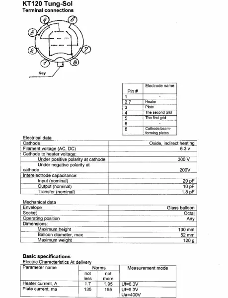 Tung-Sol KT120 - QUAD