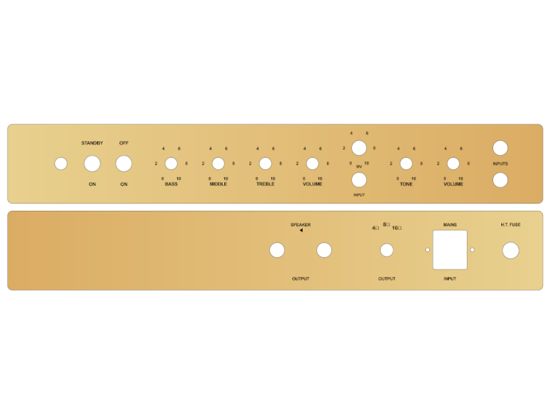 Faceplate 18Watt TMB - Gold glossy