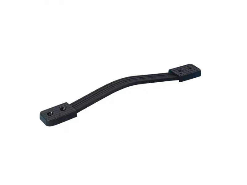 Riemengriff schwarz mit Plastikendkappen