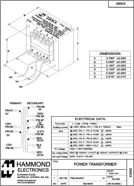 Hammond 290KX Power for Marshall JCM900 - 50 Watt