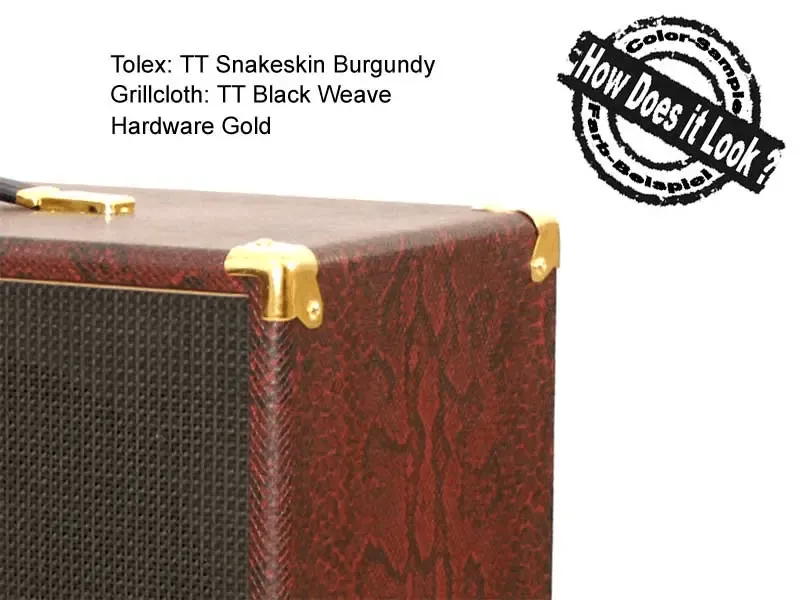 Tolex Tube-Town SnakeSkin Burgundy
