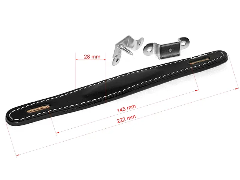 Strap Handle Ampeg-Style, raised, imitation leather black