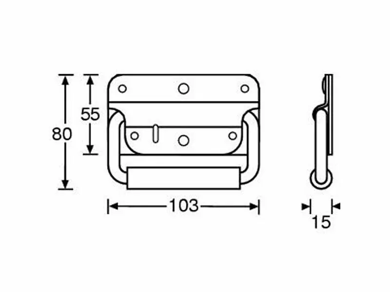 Klappgriff Stahl verzinkt, klein