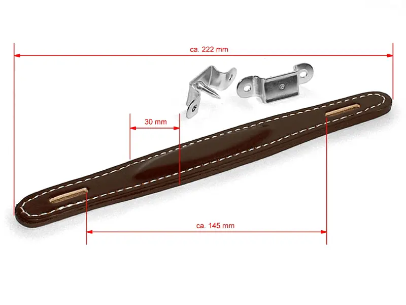 Strap-Handle, Fender-Style, raised, brown