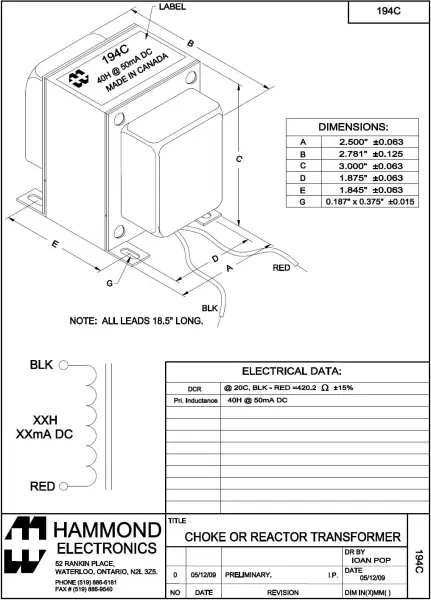 Hammond 194C Drossel Marshall JCM800