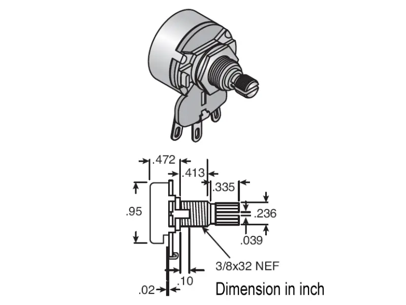Rheostat Alpha 100 Ohm / 5 Watt
