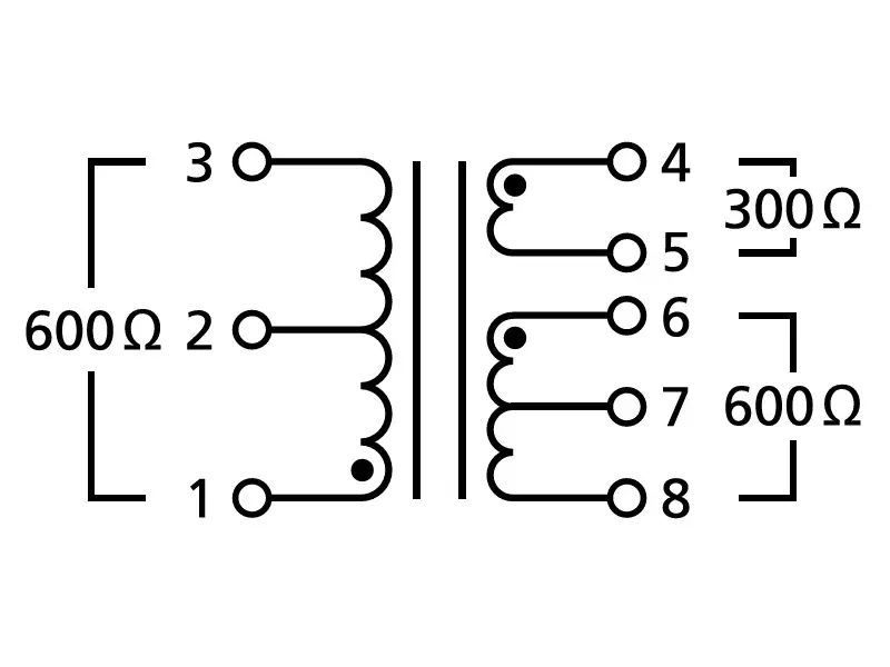 Audio-Übertrager 1:1/2:1 für Line-Signale LTR-110