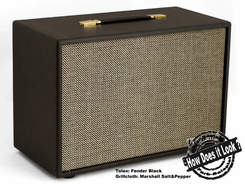 RESTSTÜCK Tolex Fender-Stil Schwarz, min. 100 x 40 cm