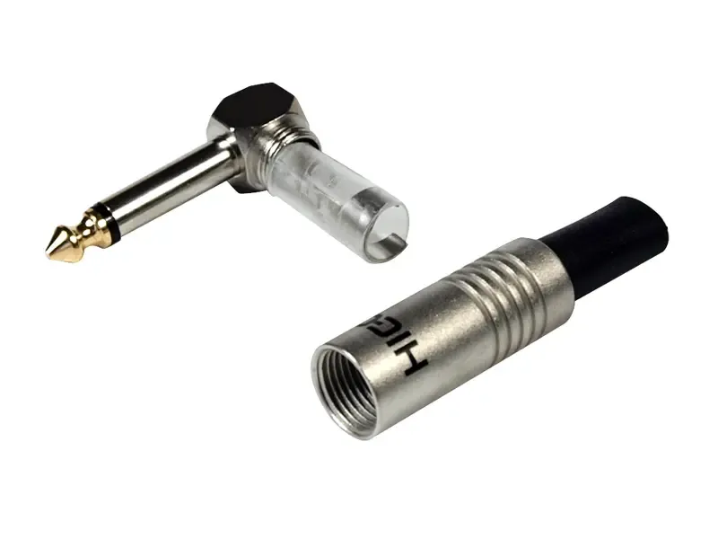 HICON J63MA01, Jack plug mono, angled, silver
