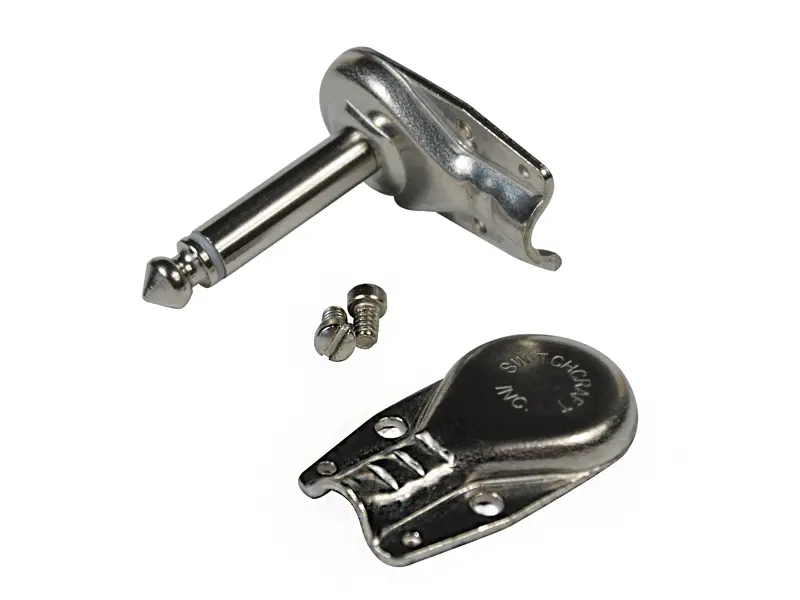 Switchcraft 228 - 6,3 mm (1/4") Klinkenstecker, abgewinkelt, Mono, silber