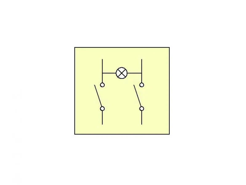 Wippenschalter 2-polig, EIN-AUS, rot beleuchtet