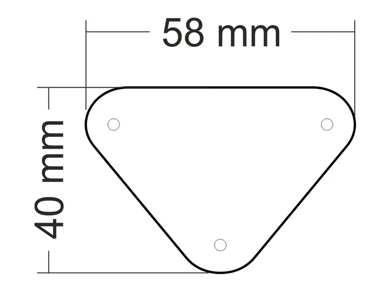 Cabinet corner Leather black, Set of 4