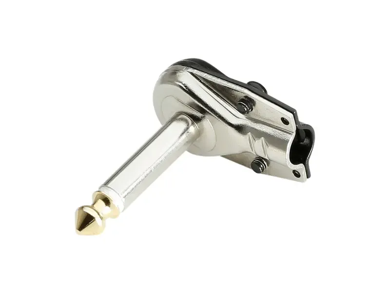 Adam Hall 6,3 mm (1/4") Klinkenstecker gewinkelt, mono, flach, schwarz