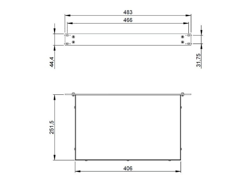 19" housing 2U rackmount