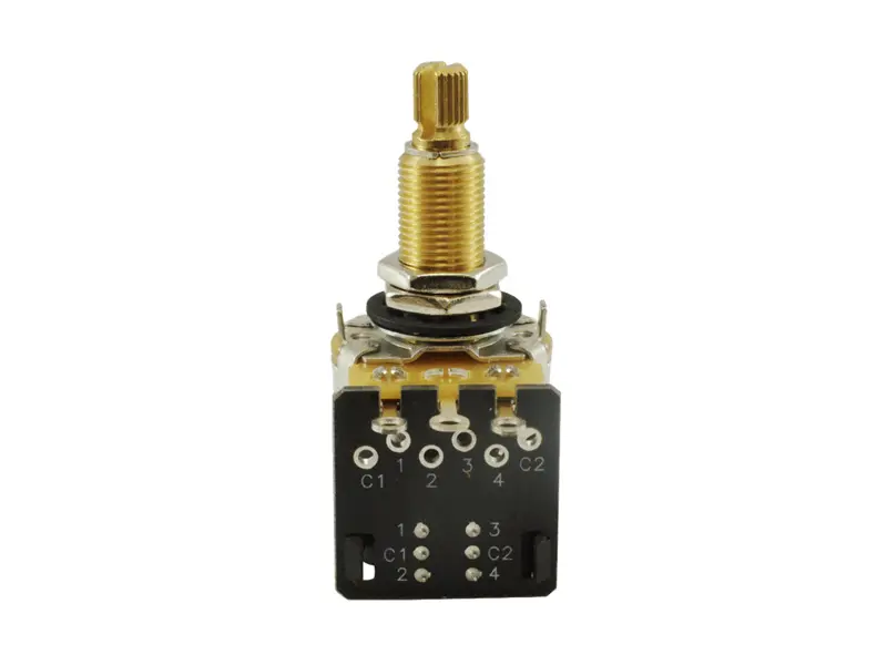 CTS Potentiometer 500k log, DPDT Long Shaft