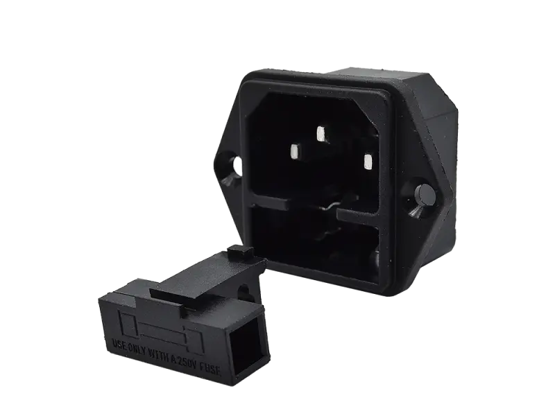 Power Jack IEC 320 / C14 with fuseholder