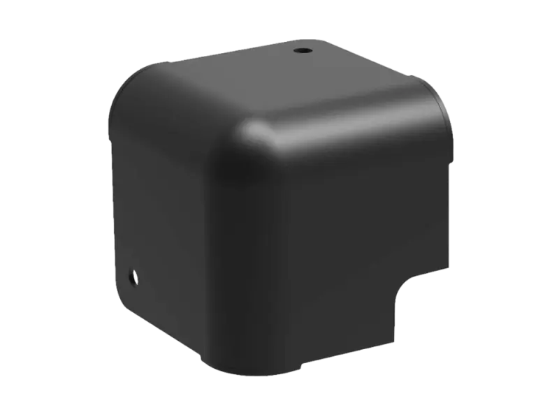 Cabinet corner metal, large, black