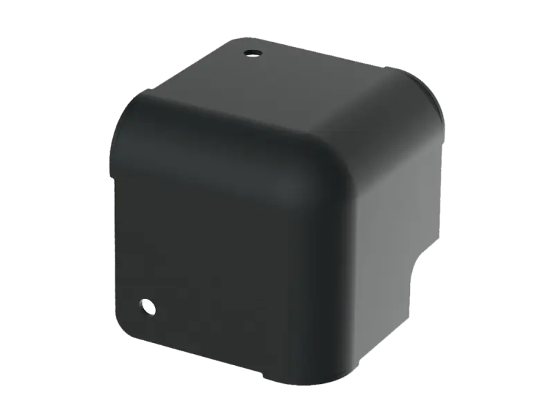 Cabinet corner metal, large, black