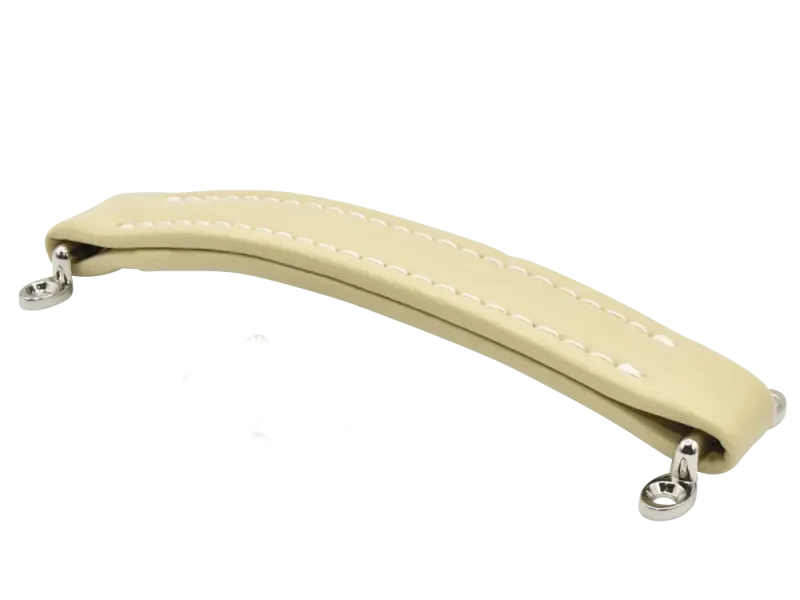 Koffergriff aus Kunstleder, creme