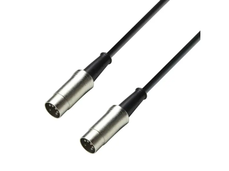Midi cable 3 m, metal diode plugs - black - 3 Star