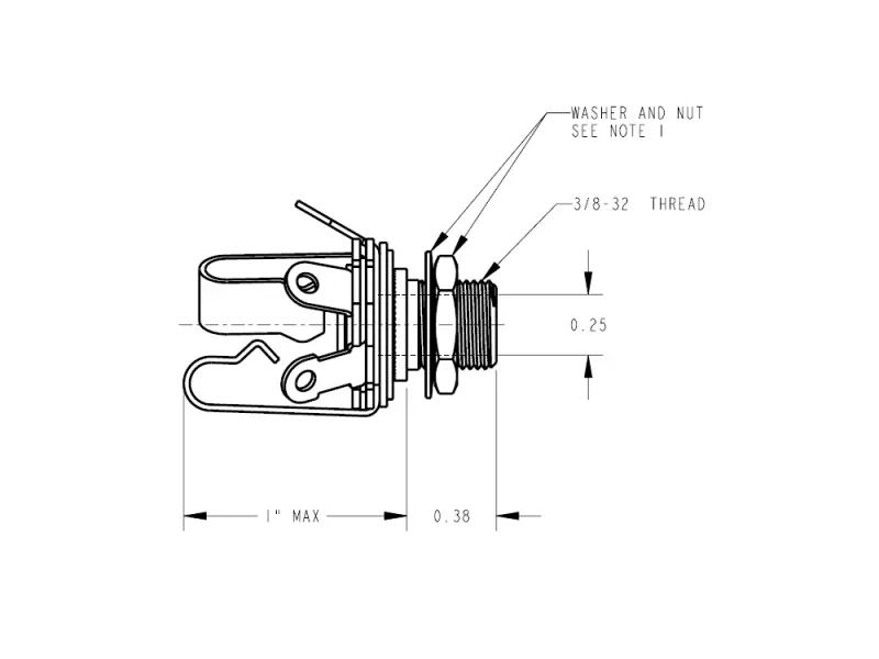 Switchcraft L12B, 6,3 mm Klinkenbuchse Stereo