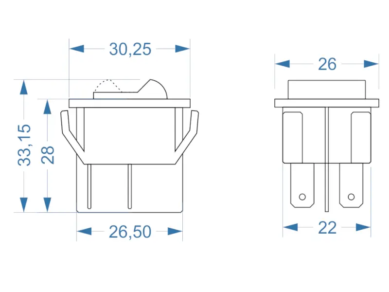Netzschalter Marshall JCM Serie, 2-polig EIN-AUS