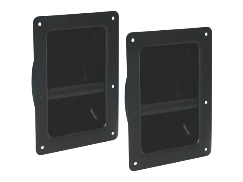 Schalengriff Stahl schwarz, Standard - Paar