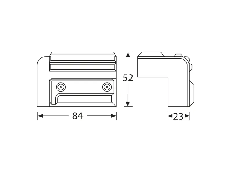 Stabelecke Kunststoff, schwarz