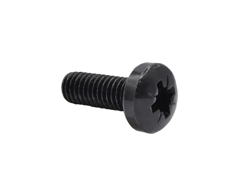 Linsenkopfschraube M6 x 16 mm - schwarz, DIN 7985 / ISO 7045, 4er Packung