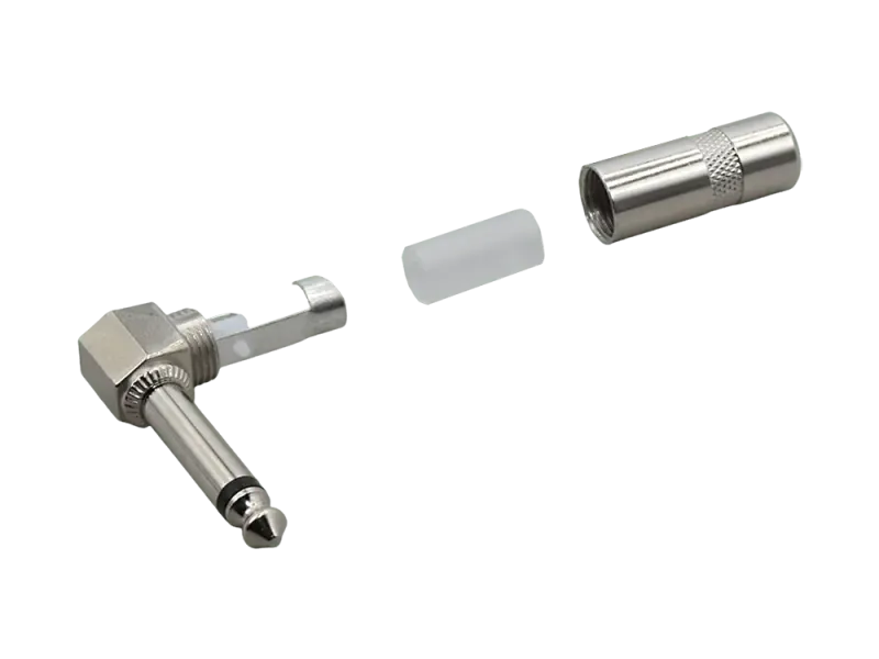 6,3 mm (1/4") Klinkenstecker, gewinkelt, mono