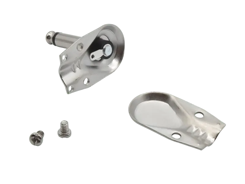 6,3 mm (1/4") Klinkenstecker gewinkelt, mono, flach, silber