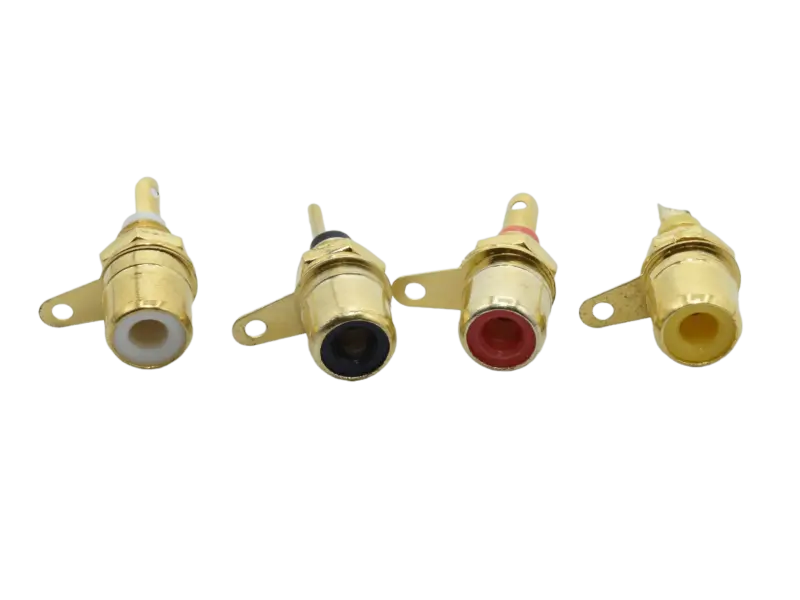 Cinch Buchse / RCA Jack vergoldet 4er Satz