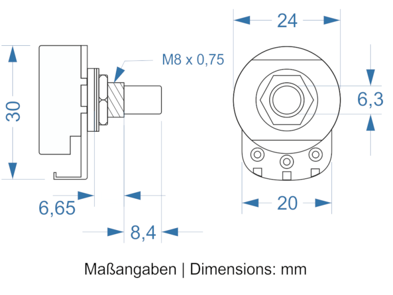 Alpha 2,5 kOhm linear